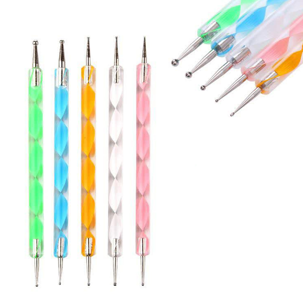  ست قلم طراحی ناخن دو سر داتینگ (5 عددی)