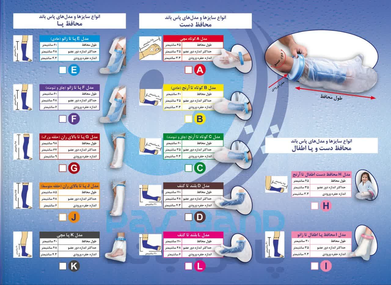محافظ پا اطفال پاس باند