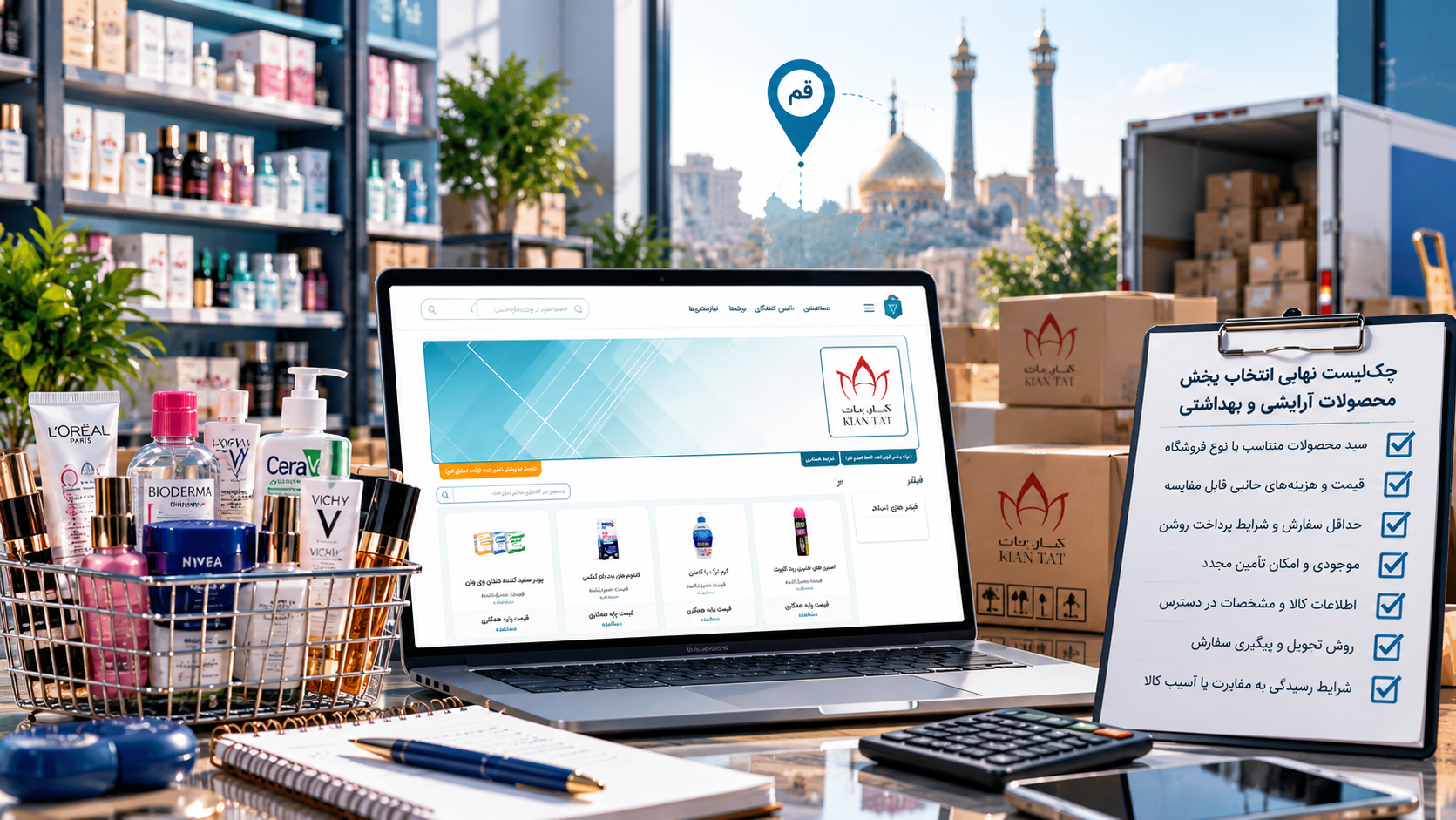 از کجا محصولات آرایشی و بهداشتی را در قم عمده بخریم؟ راهنمای انتخاب پخش و تأمین‌کننده